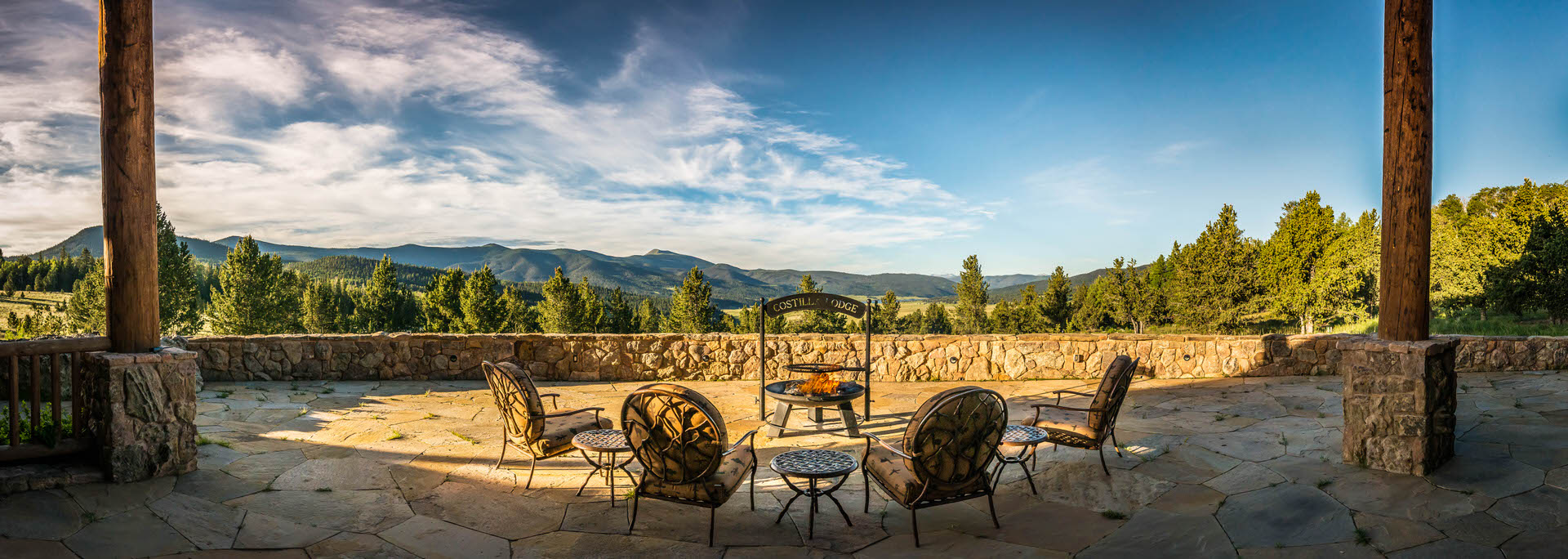 Vermejo Ranch's luxury fishing lodge set up in the high